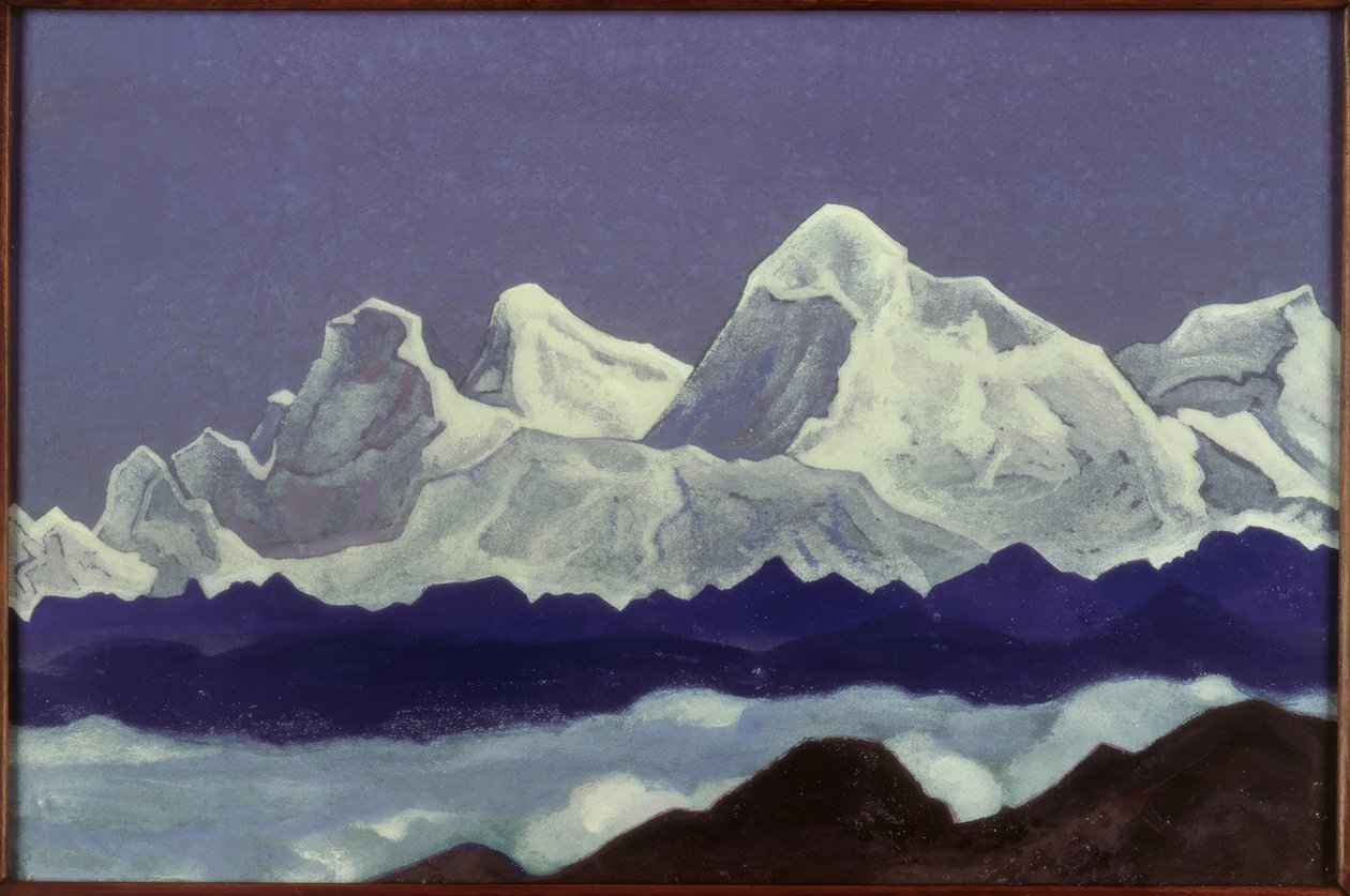 Mount Everest / målning av N.K. Roerich av Nikolai Konstantinowitsch Roerich