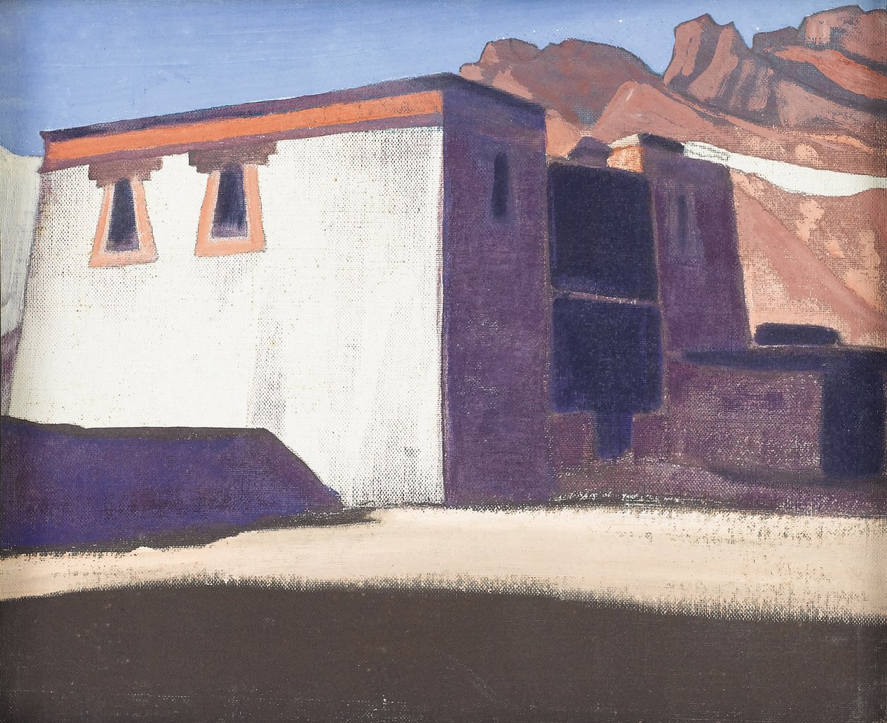 Sharugon-klostret, Tibet, 1928 av Nikolai Konstantinowitsch Roerich