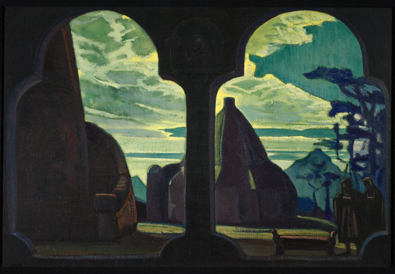Scenografi för operan Tristan och Isolde av R. Wagner, 1912 av Nikolai Konstantinowitsch Roerich