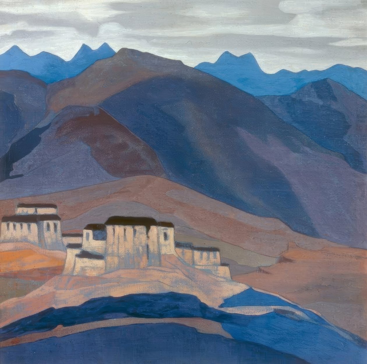 tibetanska kloster av Nikolai Konstantinowitsch Roerich