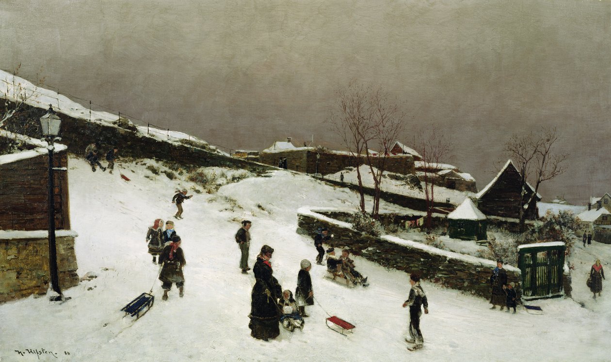 Vinterscen i Nordnes, Bergen av Nikolai Martin Ulfsten