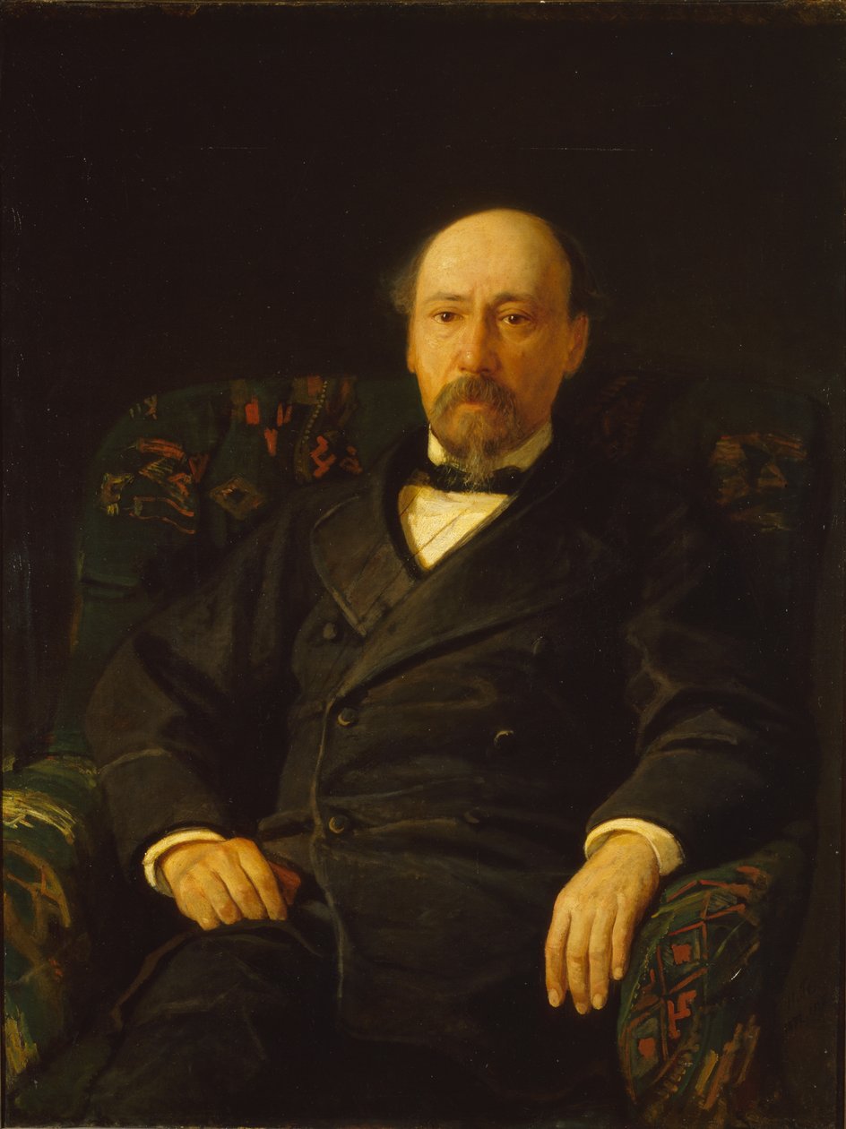 Porträtt av poeten Nikolai Nekrasov 1821-1877, 1872 av Nikolai Nikolayevich Ge