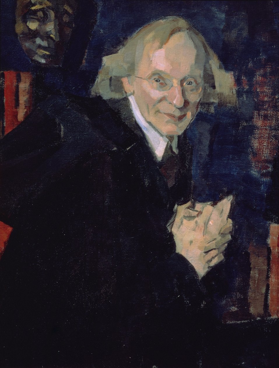 Porträtt av poeten Vyacheslav Ivanovich Ivanov (1866-1949) c.1920 (olja på duk) av Nikolai Pavlovich Ulyanov