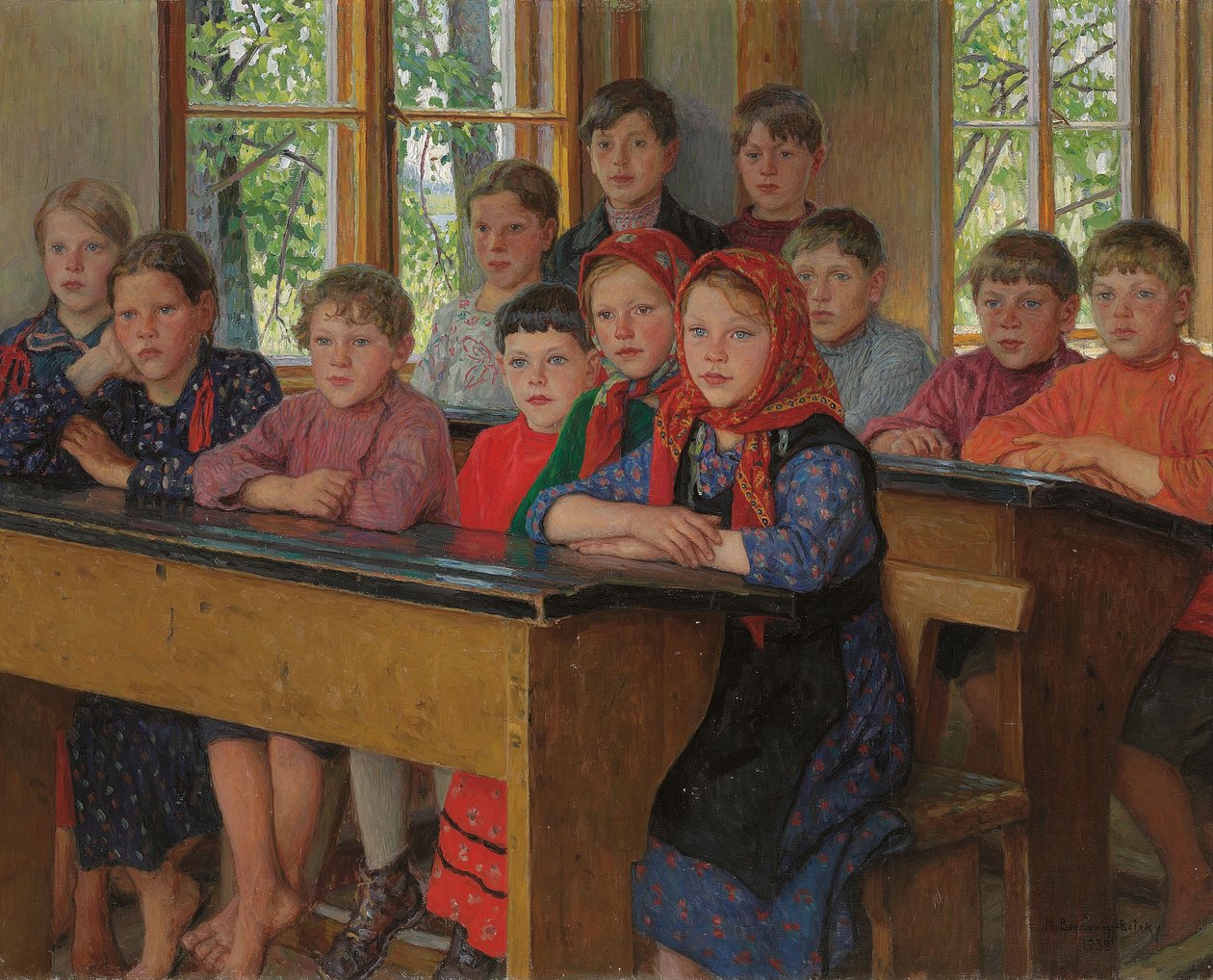 Skolrummet av Nikolai Petrovich Bogdanov Belsky