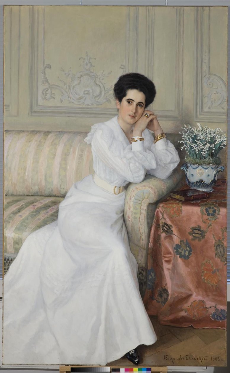 Porträtt av grevinnan Darya Mikhaylovna Gorchakova, född Bibikova, 1903 av Nikolai Petrovich Bogdanov Belsky