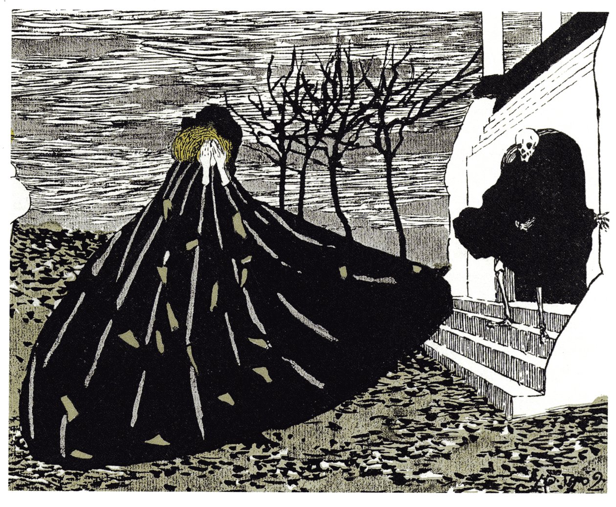 Höstillustration för tidskriften Mir Iskusstva, 1902 av Nikolai Petrovich Feofilaktov