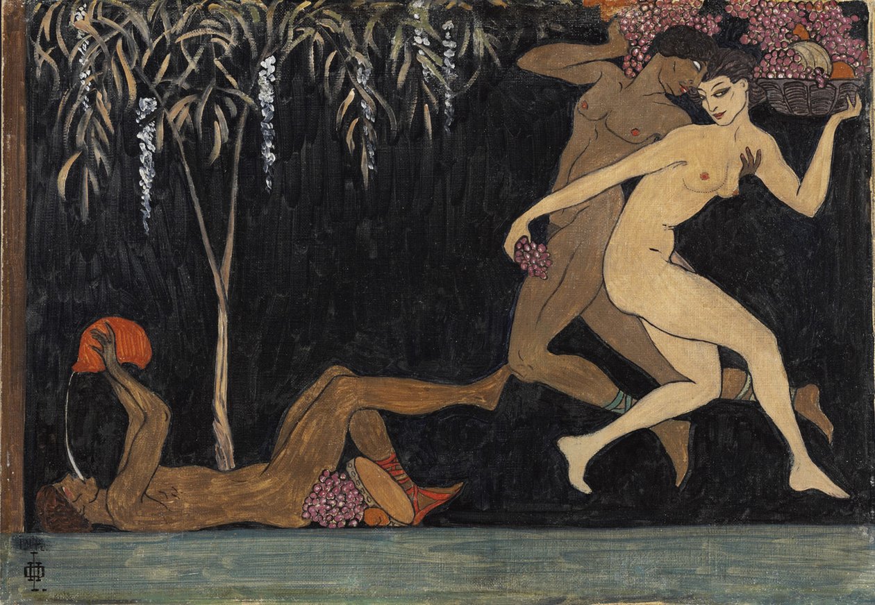 Bacchanal scen, 1914 av Nikolai Petrovich Feofilaktov