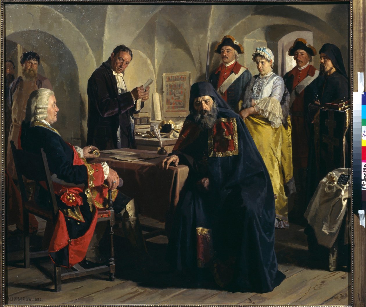 Prinsessan Praskovia Iousoupova (Yusupova) (1795-1820) innan hon blev nunna. Målning av Nicolas (Nikolai) Nevrev (1830-1904), olja på duk av Nikolai Vasilievich Nevrev