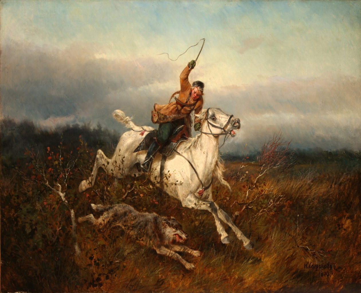 Vargjakt, 1870 av Nikolai Yegorovich Sverchkov