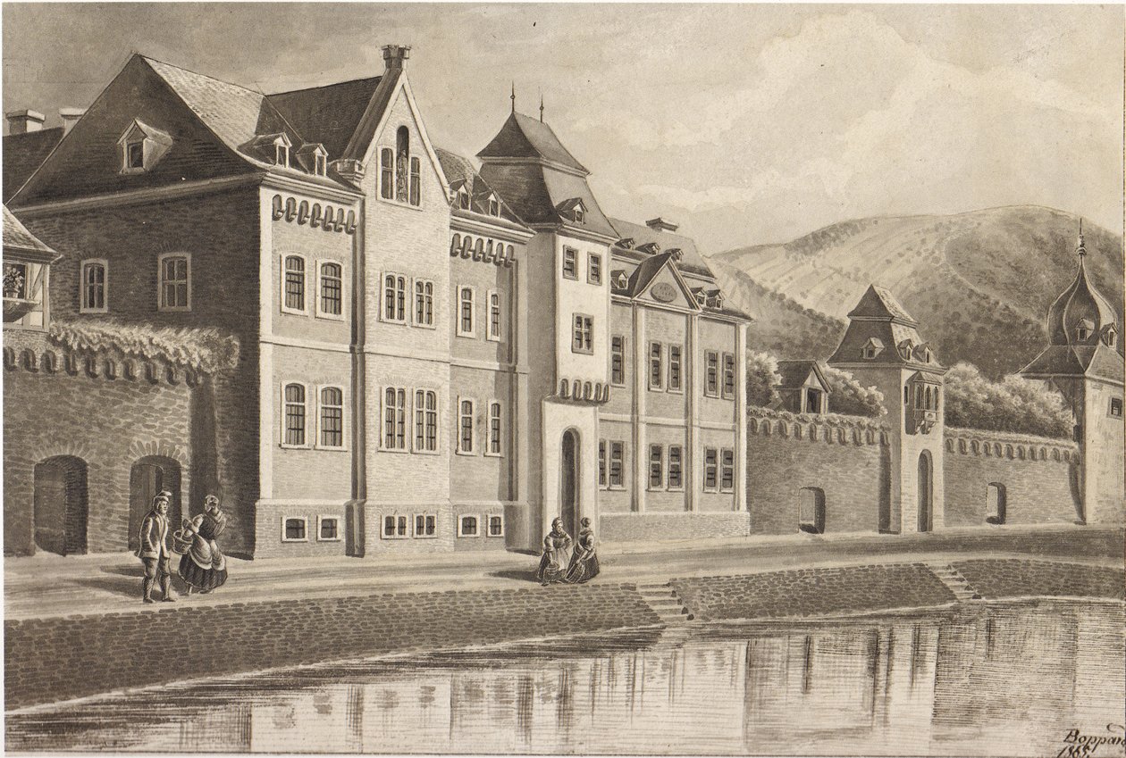 Weisenhaus und Hospital zum Heiligen Geist in Boppard im Jahr 1865 av Nikolaus Schlad