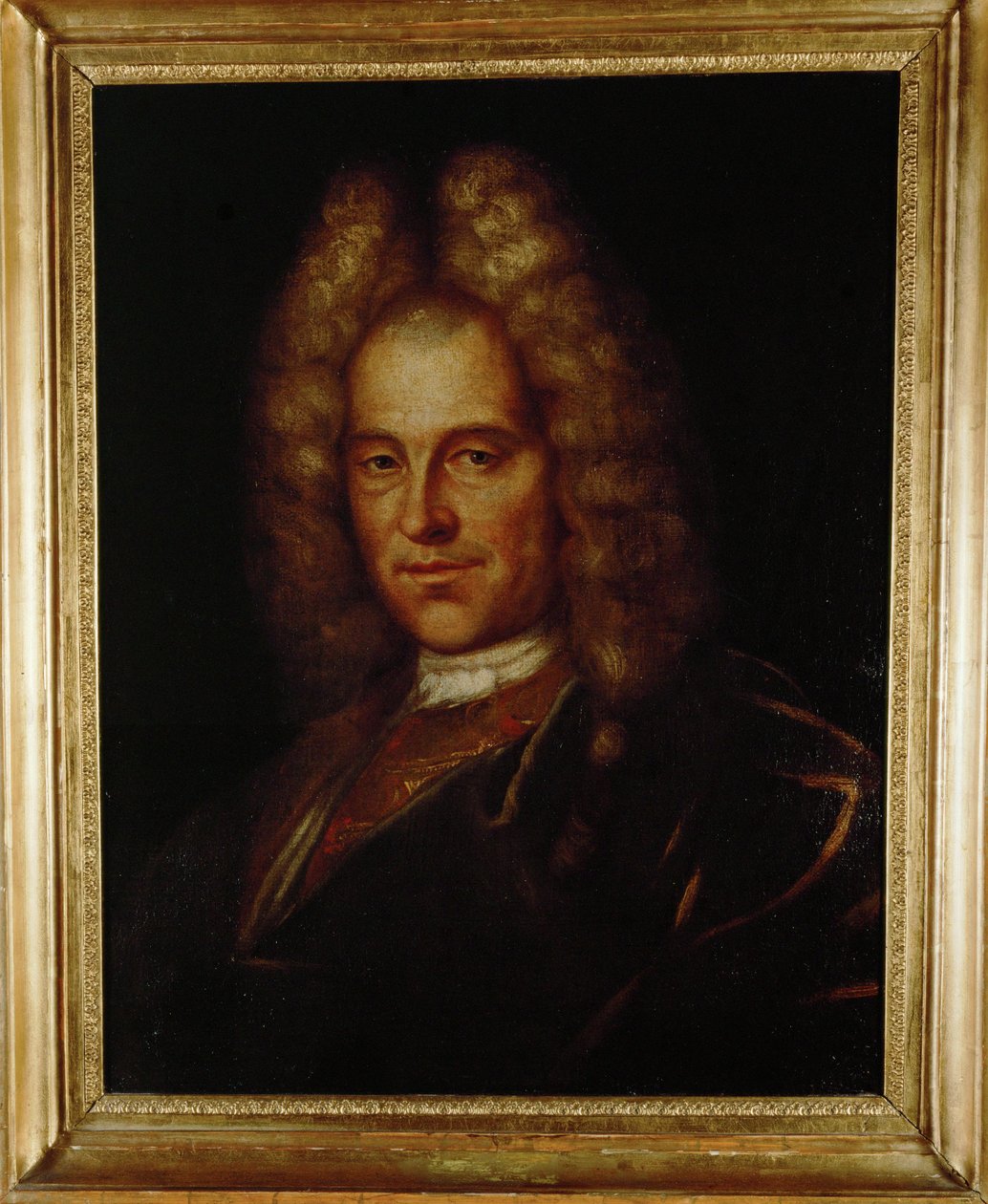 Kompositören Johann Joseph Fux, målad ... (målning på duk) av Nikolaus Buck