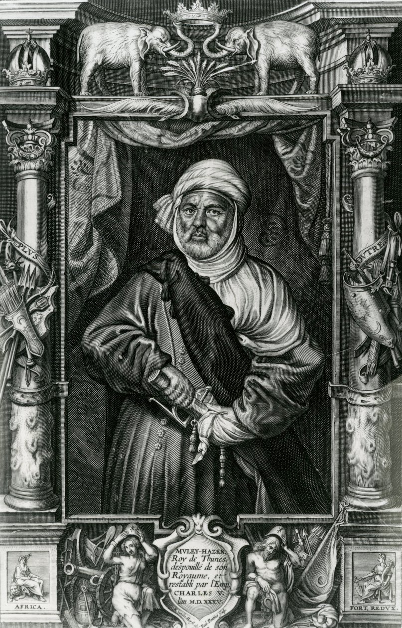 Abu l-Hasan Ali, även kallad Muley Hacén, 1535 av Nikolaus van der Horst