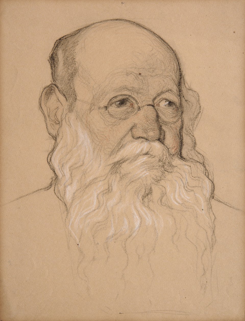 Piotr Kropotkin, 1920-21 (krita på papper) av Nikolay 1873 1932 Andreyev