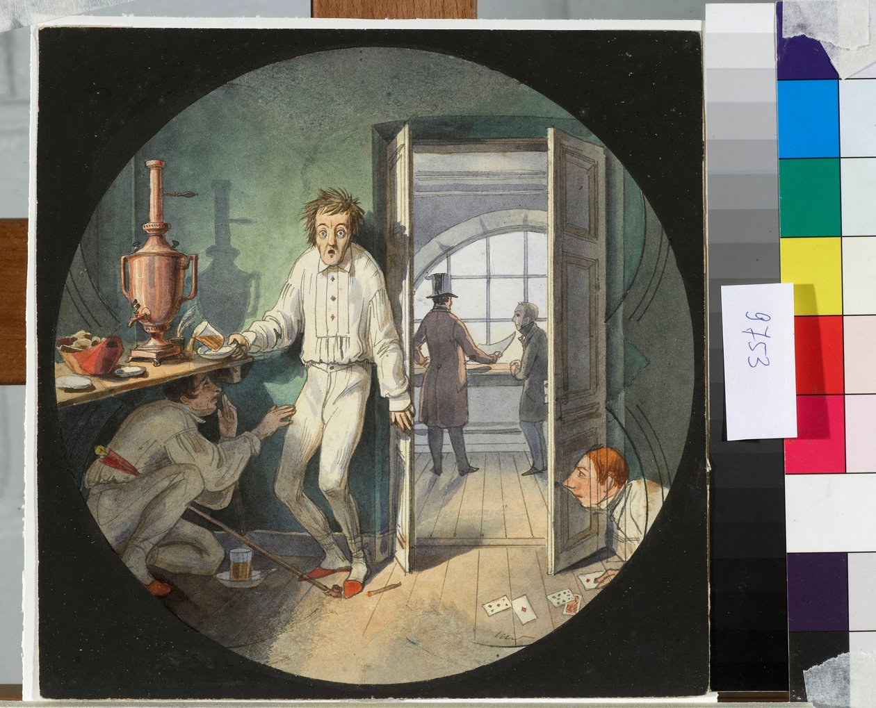 Carlo Rossi, Alexander Rezanov och Lakhtin gömmer sig för Constantin Thon (Ton) - Konstverk av Nicolas Benois (1813-1898) av Nikolay Benois