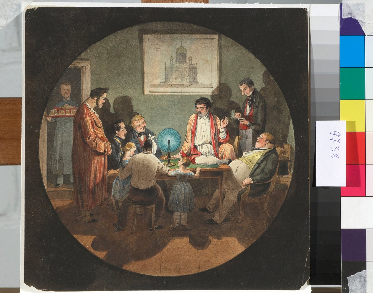 En kväll med arkitekten Constantin Thon (Ton) (1794-1881) - Verk av Nicolas Benois (1813-1898) av Nikolay Benois