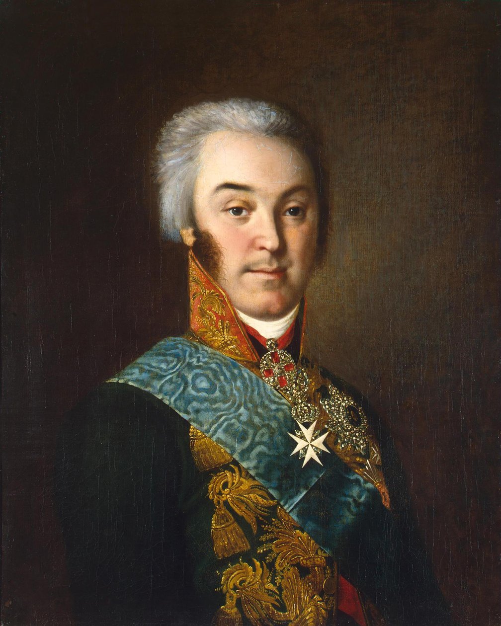 Porträtt av greve Nikolai Petrovich Sheremetev 1751-1809, 1800-talet av Nikolay Ivanovich Argunov