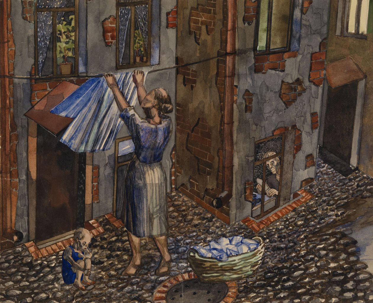 Gamla innergården, 1930 av Nikolay Ivanovich Evgrafov