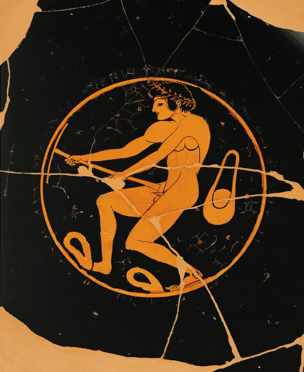 Idrottare med käpp och slangbella ... av Nikosthenes