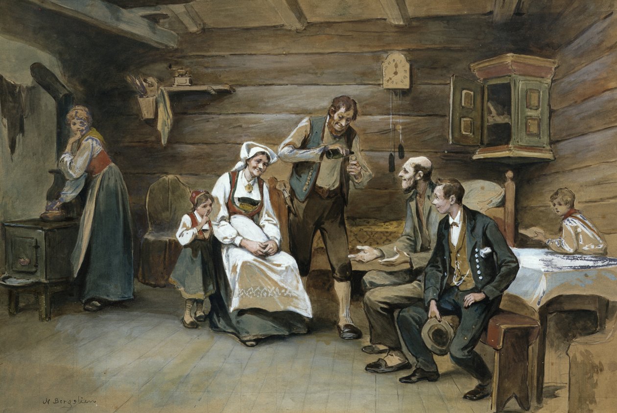 Ett förslag (kroppsfärg på papper) av Nils Bergslien
