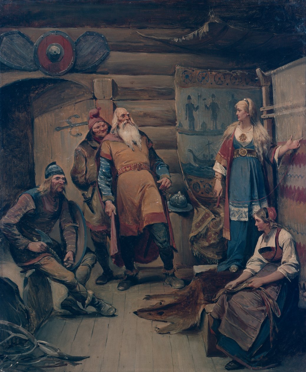 Förslagsbud från Harald Hårfagre till Gyda av Nils Bergslien