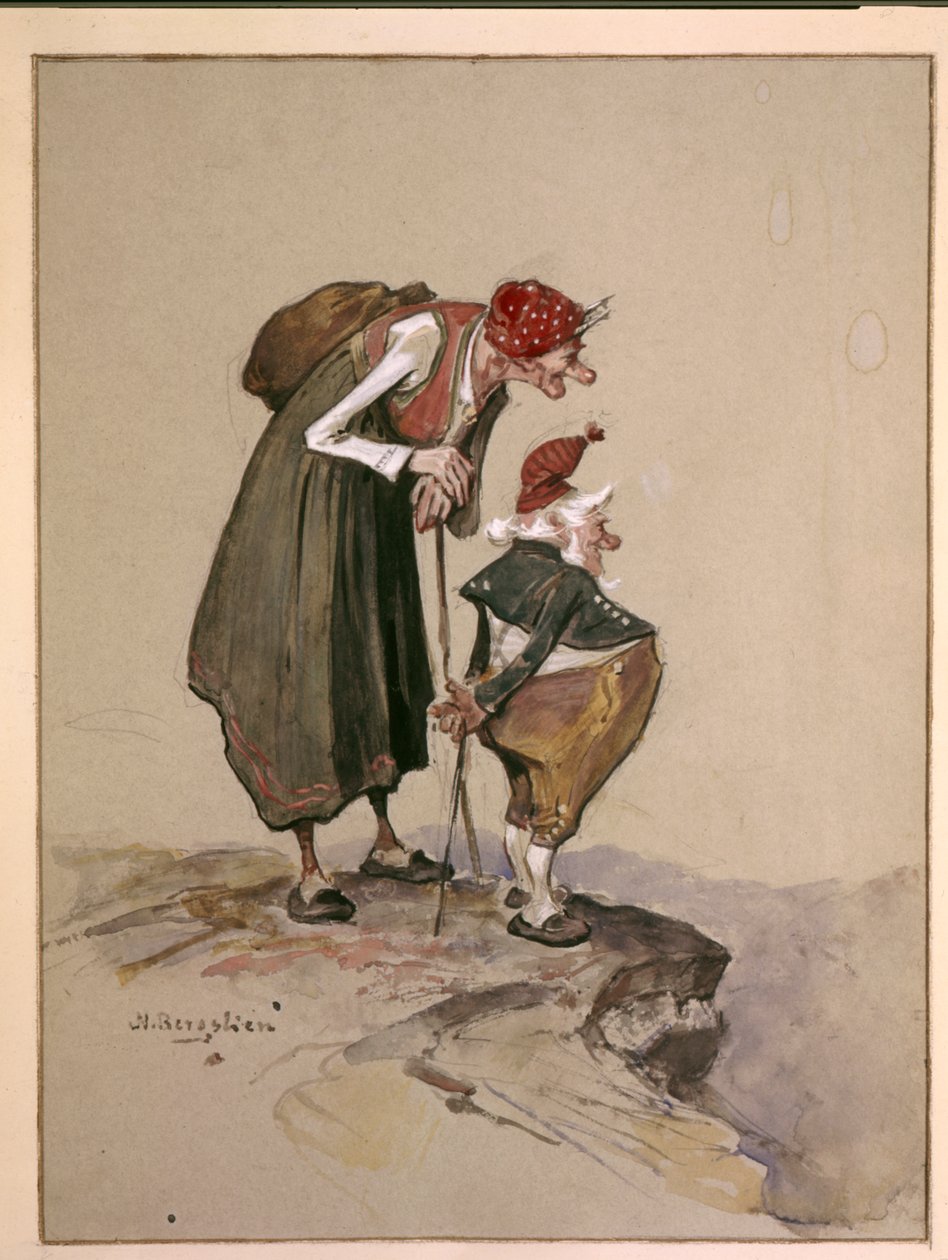 Visa (akvarell på papper) av Nils Bergslien