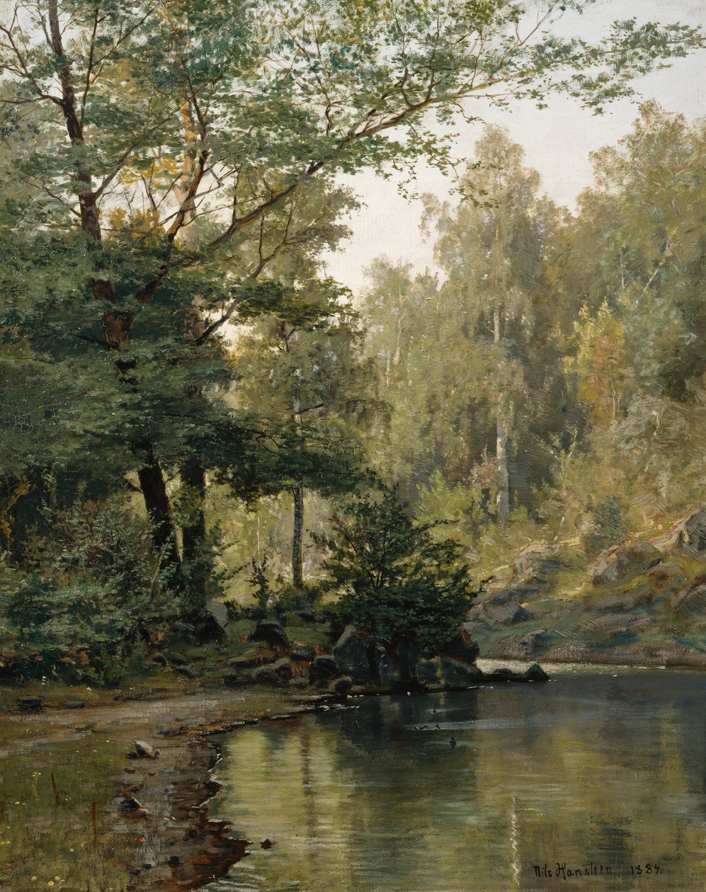 Skogssjön (oljemålning) av Nils Hansteen