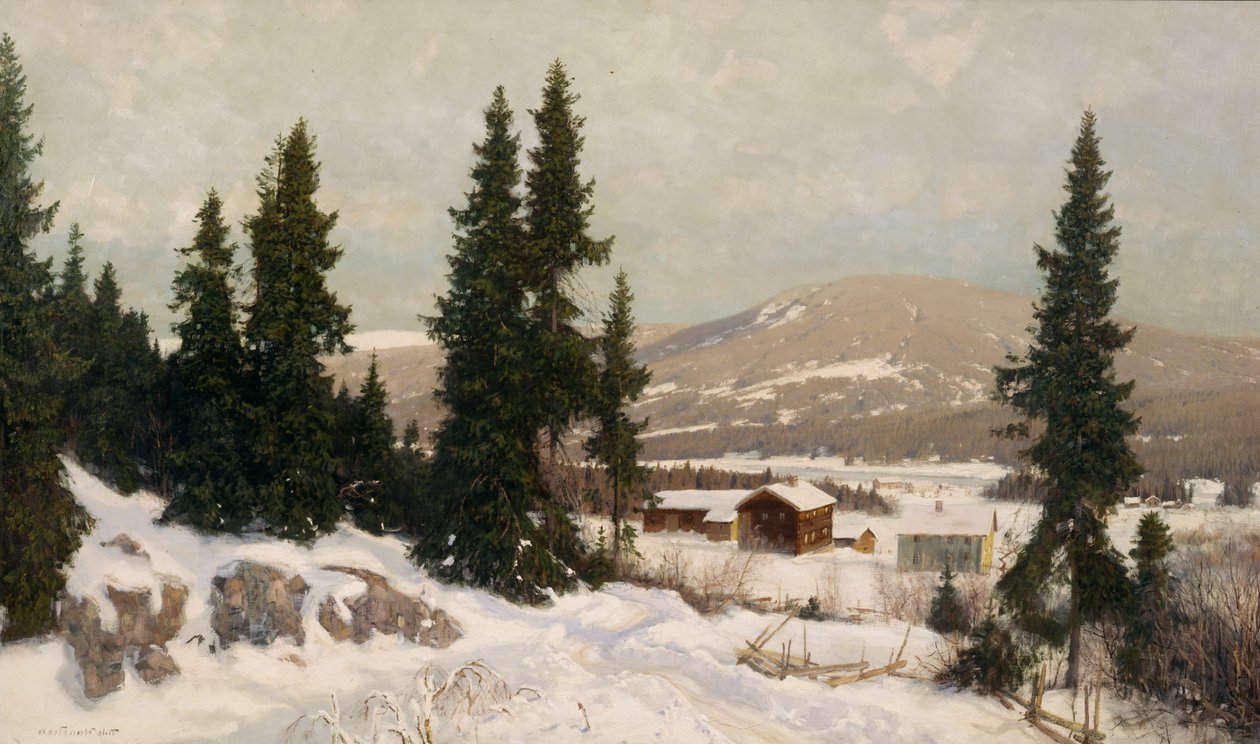 Från Österdalen (olja på duk) av Nils Hansteen
