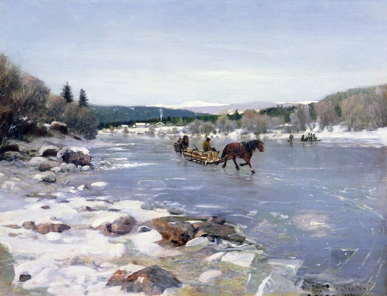 Transport av timmer av Nils Hansteen