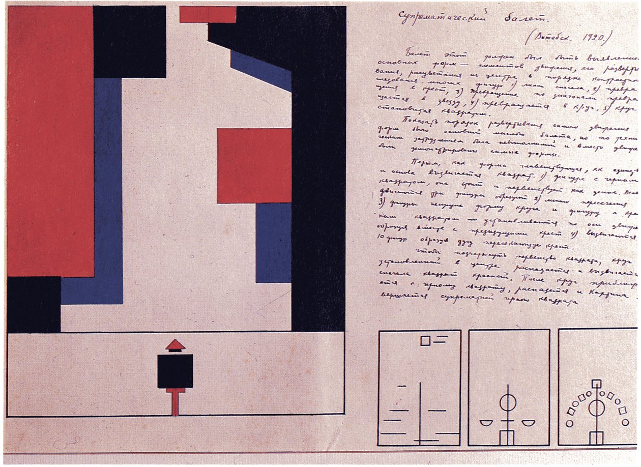 Suprematistisk balettdesign, 1920 av Nina Iosifovna Kogan