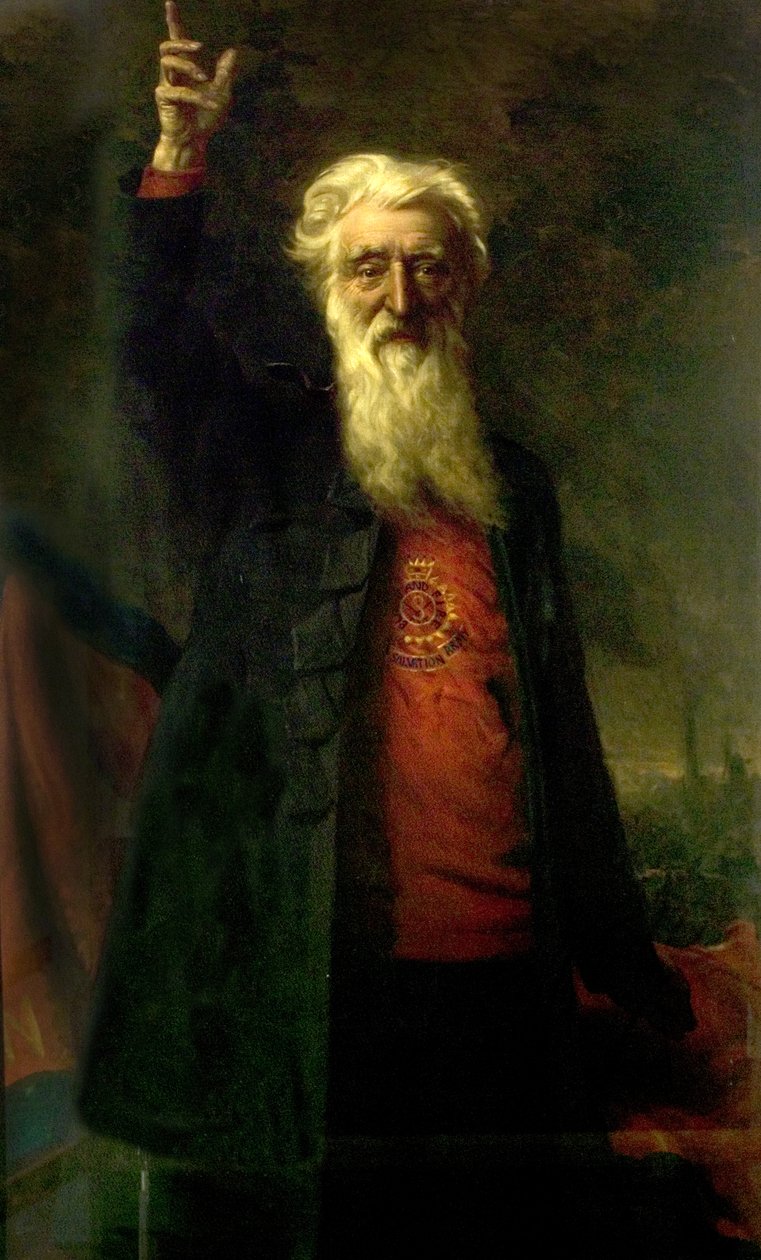 General William Booth, grundare av Frälsningsarmén (olja på duk) av Noel Denholm Davis