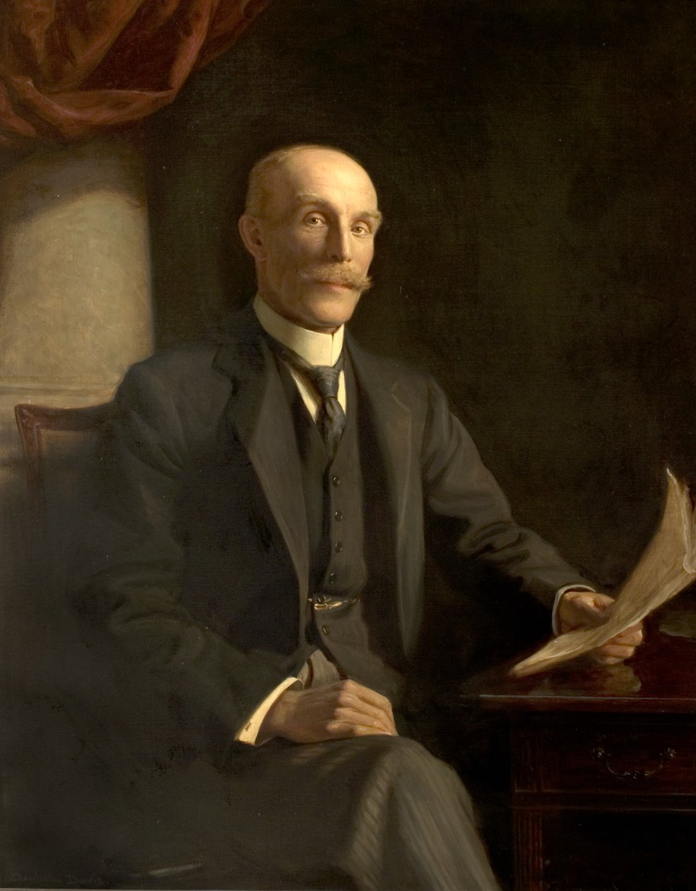 Sir John T. McCraith, JP (olja på duk) av Noel Denholm Davis