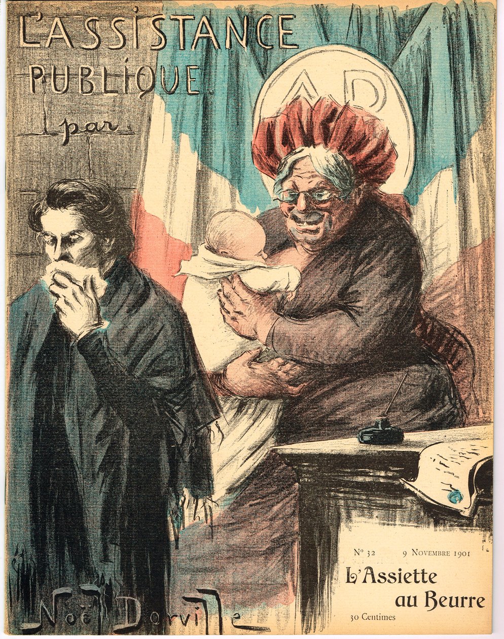 Omslag till "" The Butter Plate", Satirique en Colors av Noel Dorville