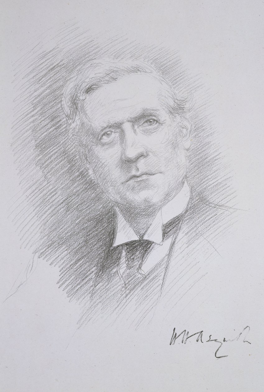 Porträtt av Herbert Henry Asquith (1881-1947), från ett album på Entente Cordiale, 1909 av Noel Dorville