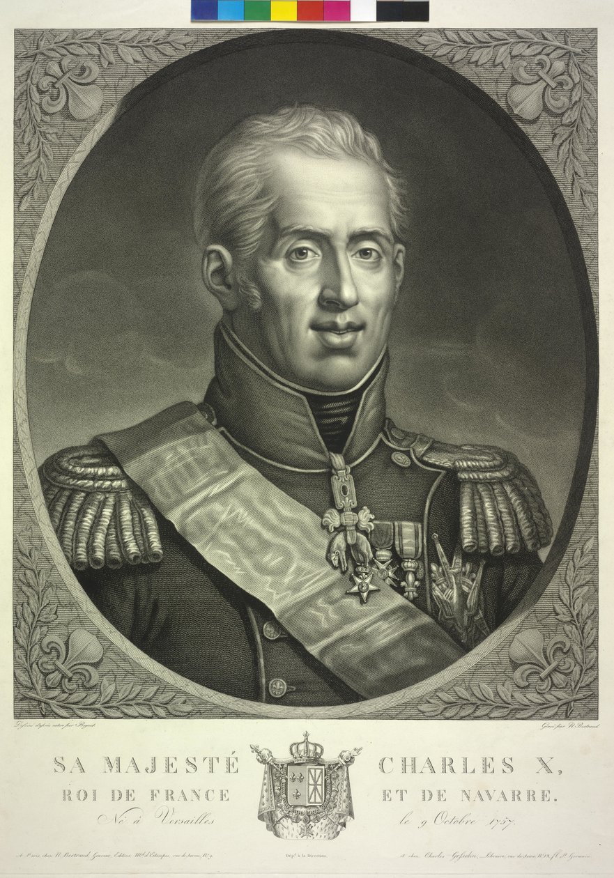 Kung av Frankrike Karl X av Noel Francois Bertrand