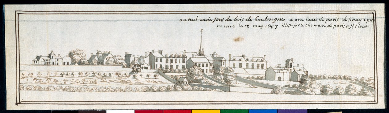 Auteuil (penna och bläck med tvätt på papper) av Noel Gasselin