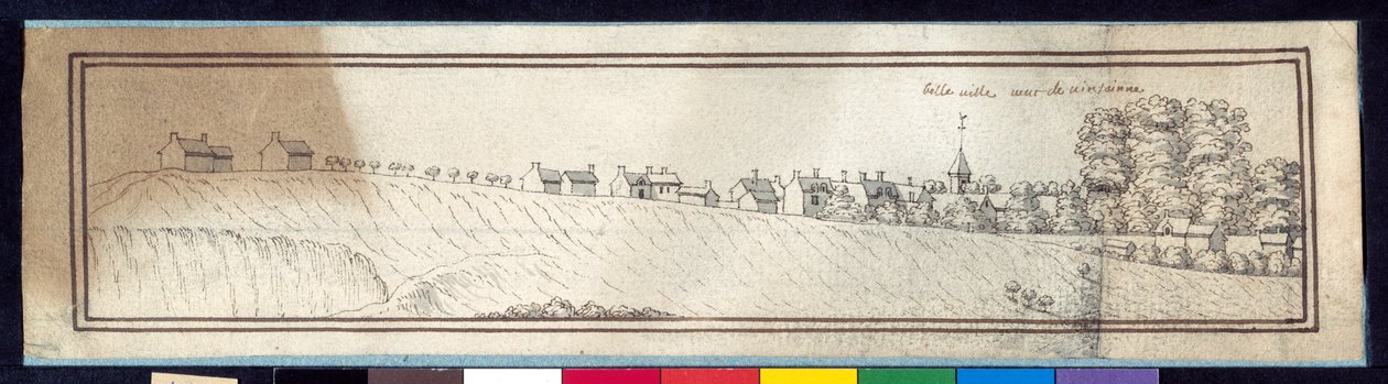 Belleville (penna och bläck med tvätt på papper) av Noel Gasselin