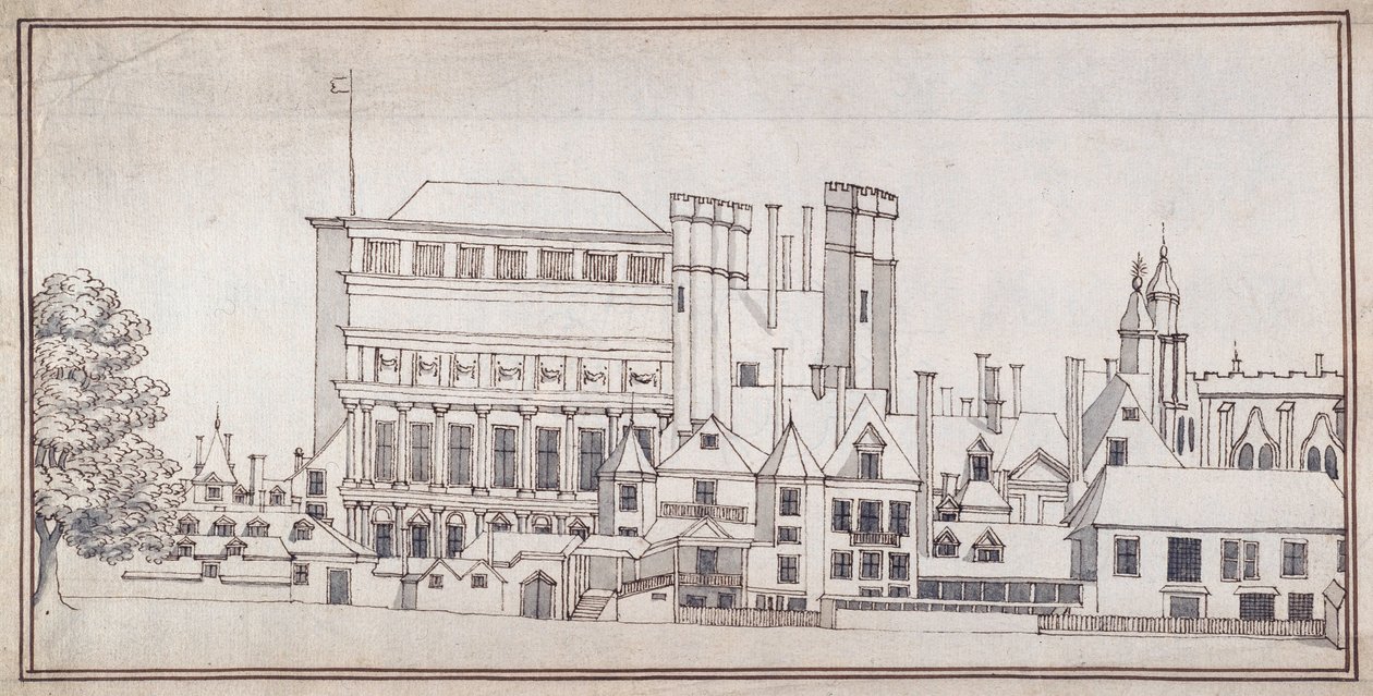 Whitehall med Holbein Gate och Inigo Jones