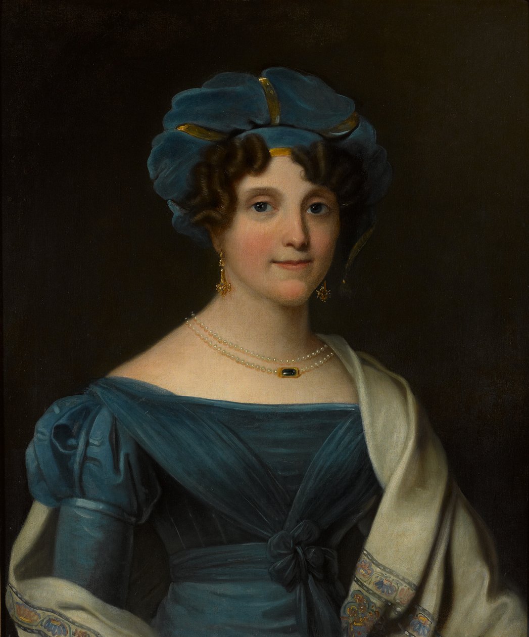 Lady Nicolls, hustru till generalmajor Sir Jaspar Nicolls KCB, 1827 ca. av Noel Norman Carter