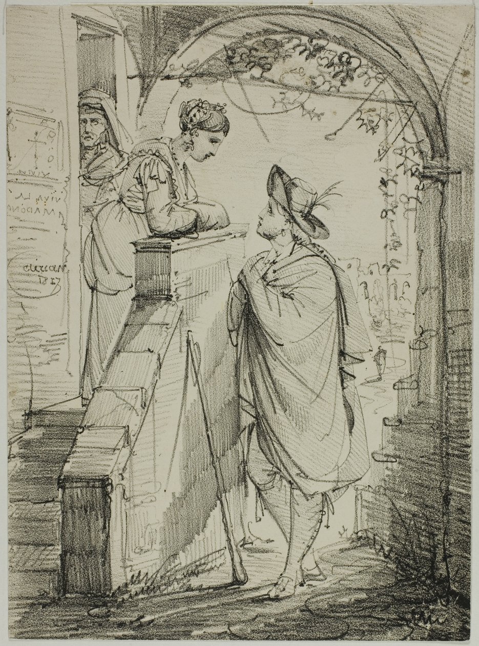 Kvinna och man samtalar av Noel Thomas Joseph Clerian