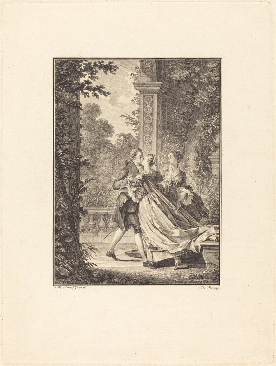 Utan att förstå något av detta mysterium av Noël Le Mire after Jean Michel Moreau