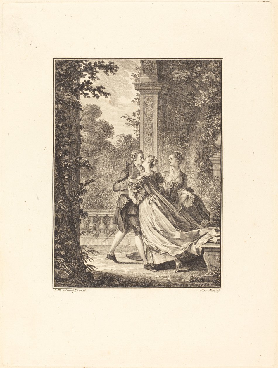 Utan att förstå något av detta mysterium av Noël Le Mire after Jean Michel Moreau