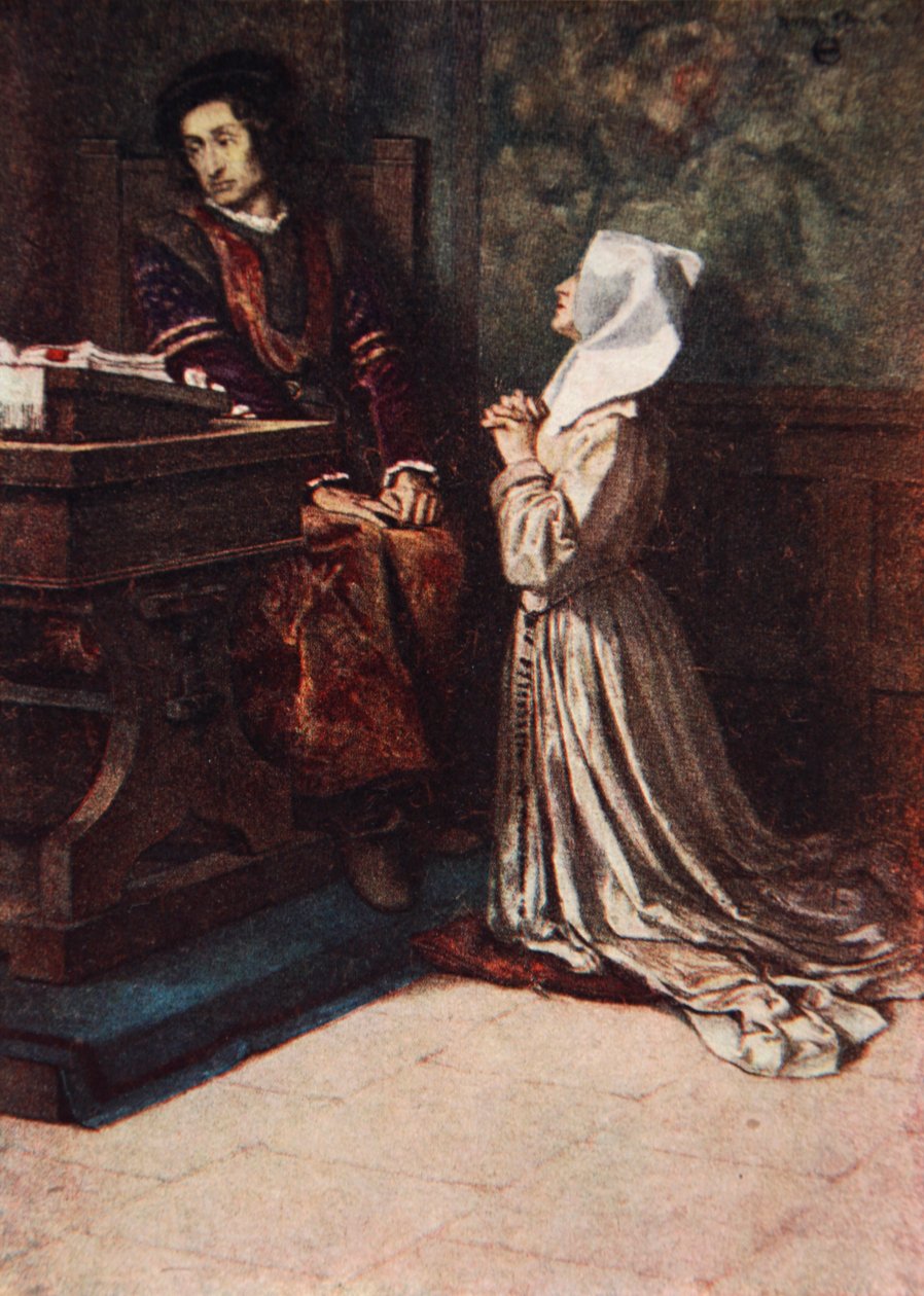 Isabels vädjande, Mått för Mått, Akt II Scene 2, illustration från "Tales from Shakespeare" av Charles och Mary Lamb av Norman Mills (after) Price