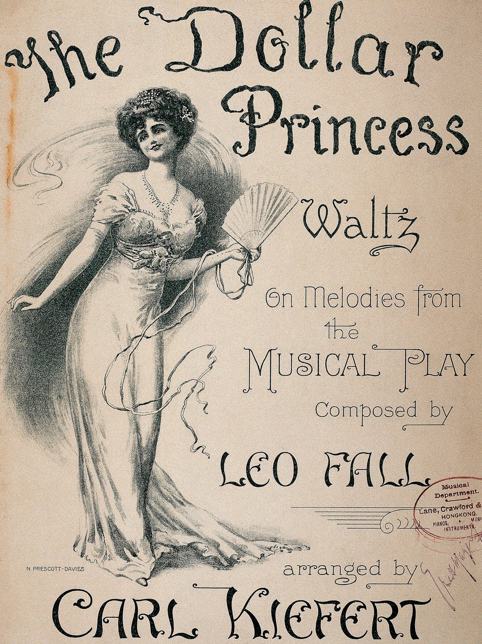 Affisch för musikalen "The dollar princess" av Norman Prescott Davies