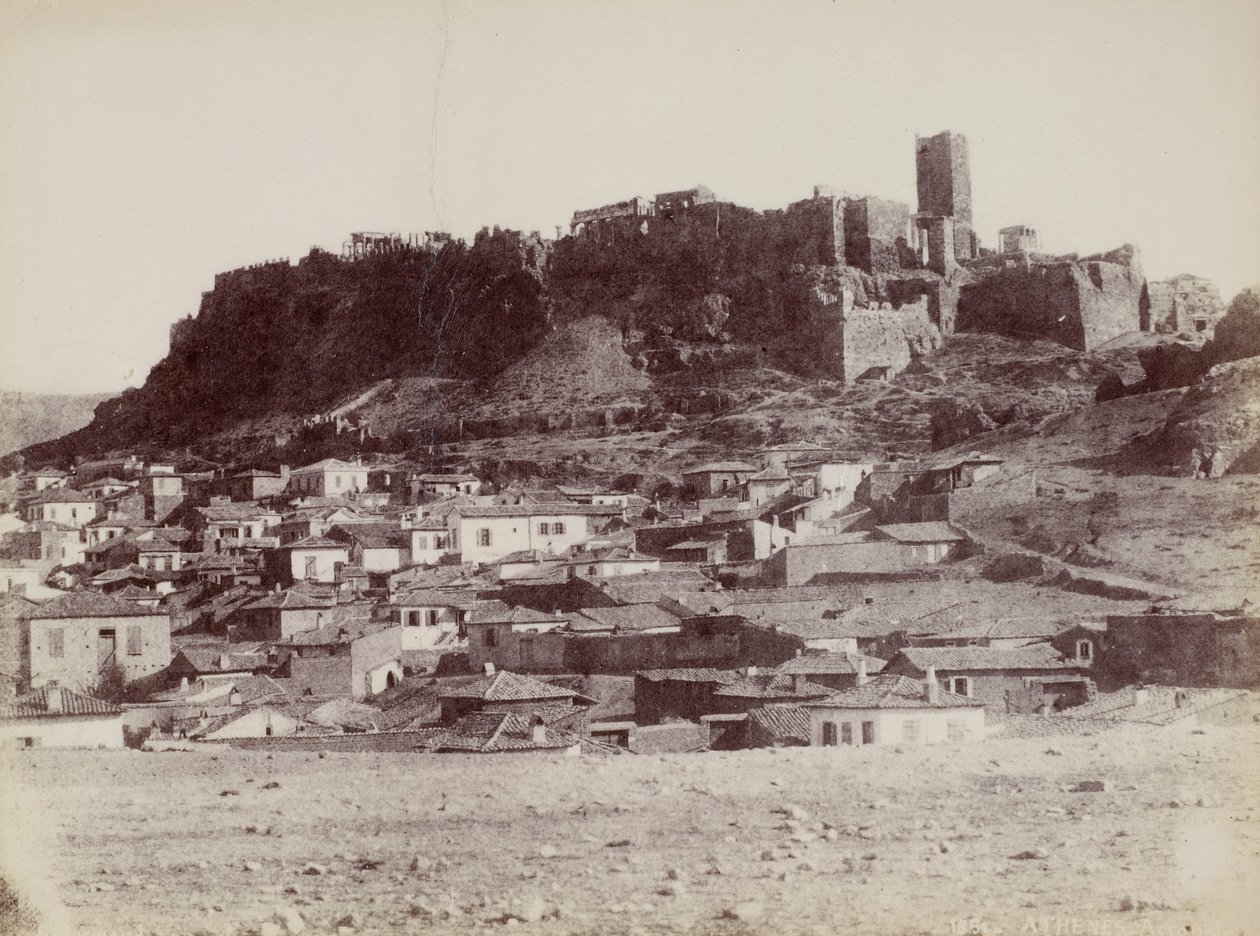 The northwest side of the Acropolis and the surrounding area av Normand Alfred Nicolas
