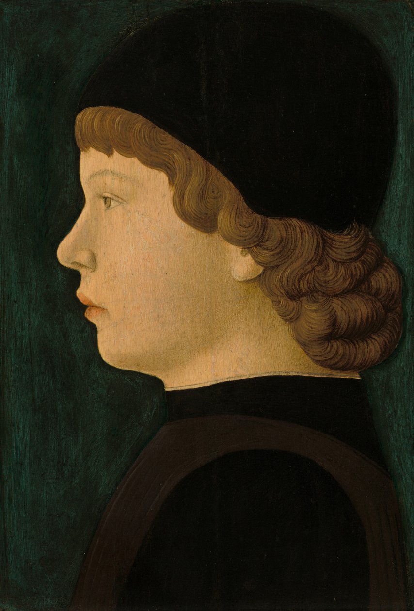 Profil Porträtt av en pojke av North Italian 15th Century