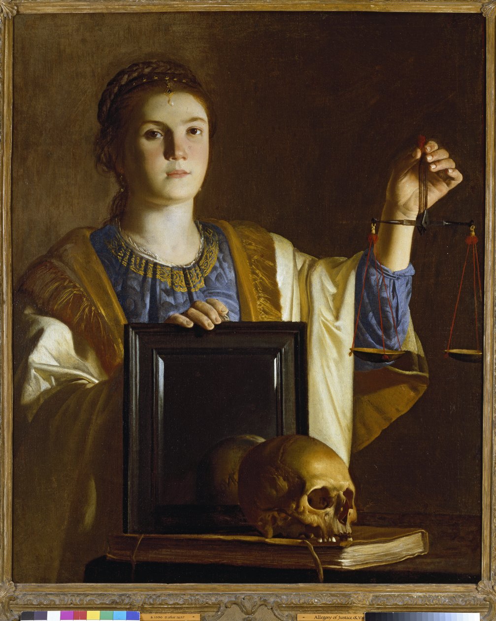 Sanningen presenterar en spegel för världens fåfängligheter, c.1620-1630 av Northern European School