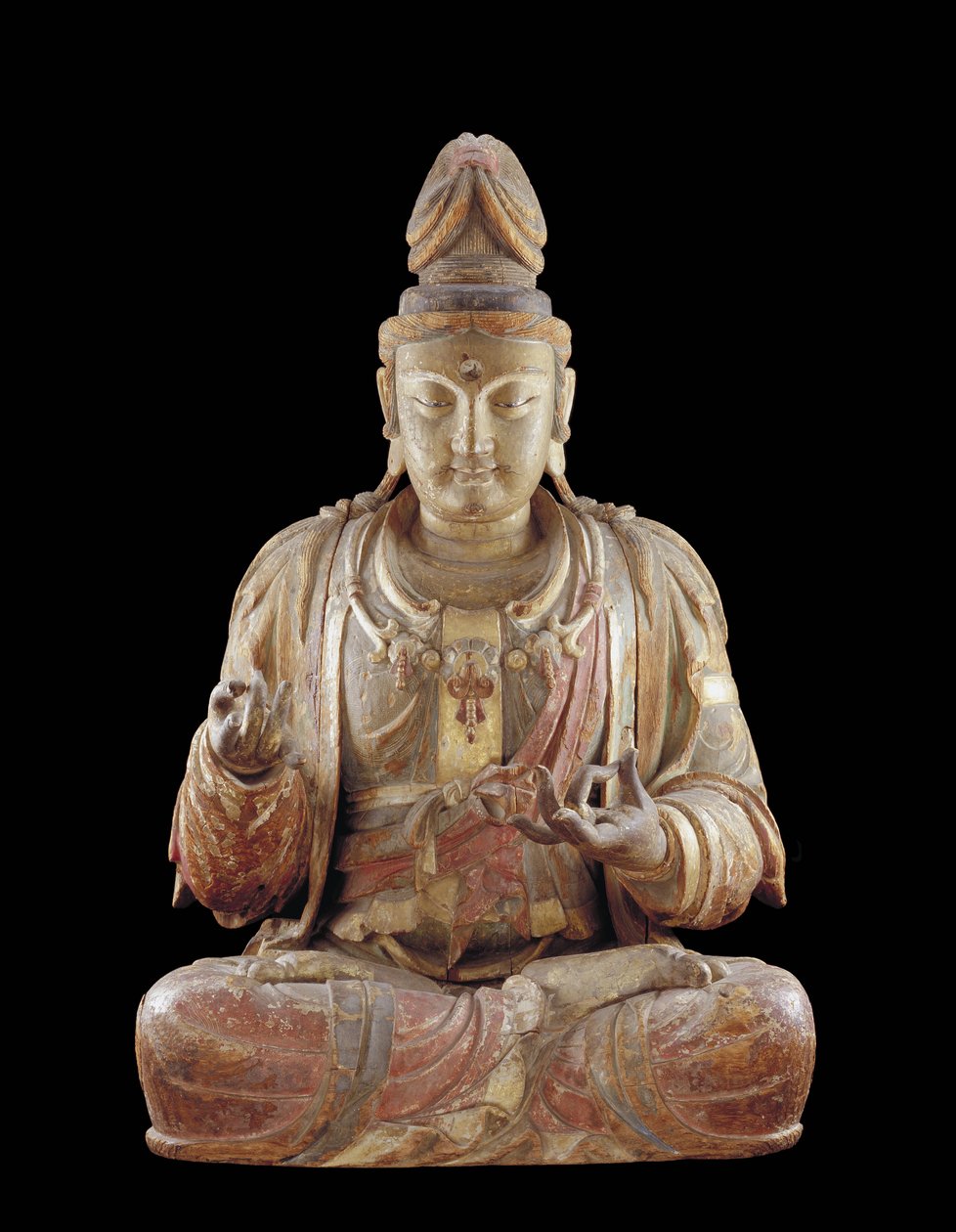 Bodhisattva Guanyin (trä, gesso, mineralpigment och guld) av Northern Song Dynasty Chinese School