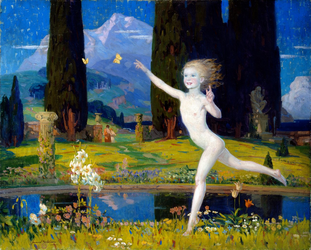 The Garden of Childhood, ca 1922 (olja på duk) av Norwood MacGilvary
