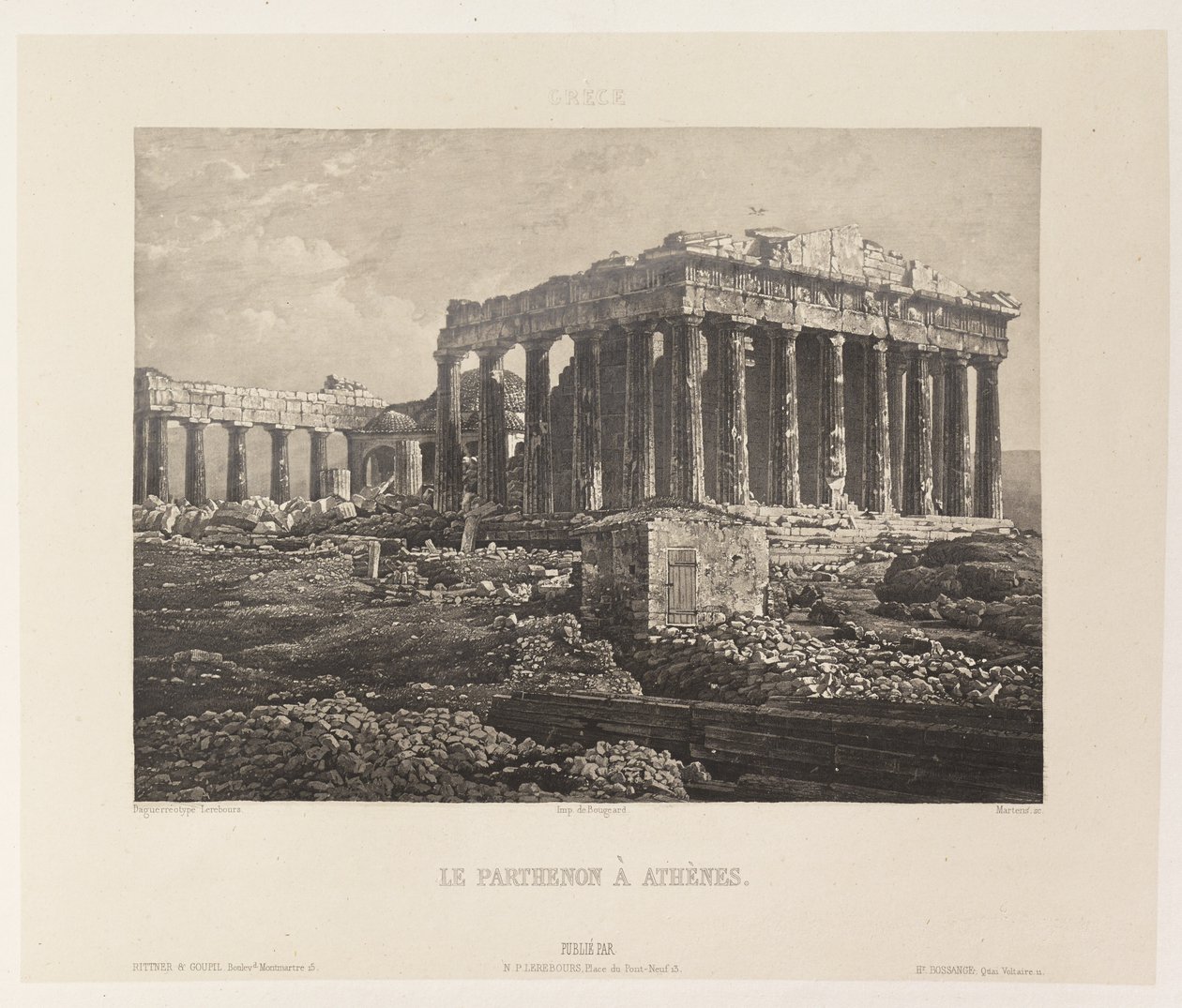 Grekland. Parthenon i Aten av Nöel Marie Paymal Lerebours