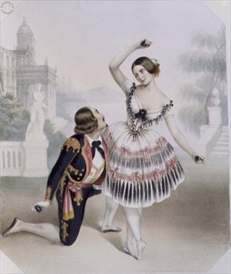 Fanny Cerrito (1817-1909) och S. Leon från Her Majesty